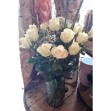 Bouquet de 11Roses Blanches